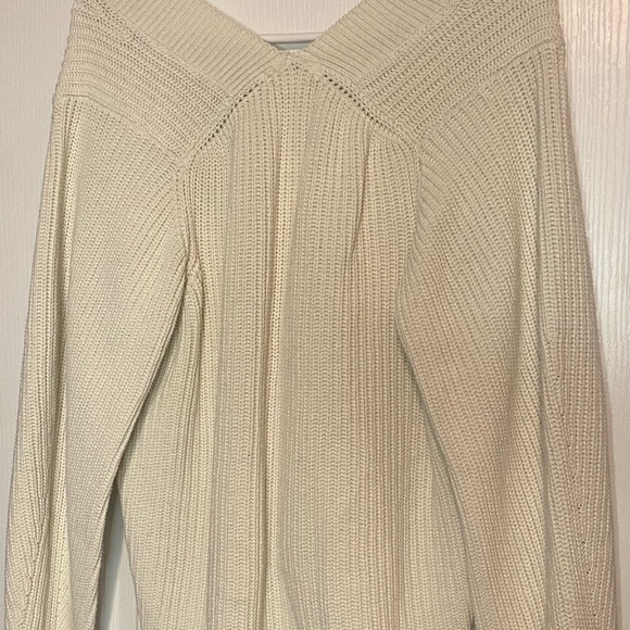 Cream H&M off the shoulder knit sweater - Picture 4 of 5
